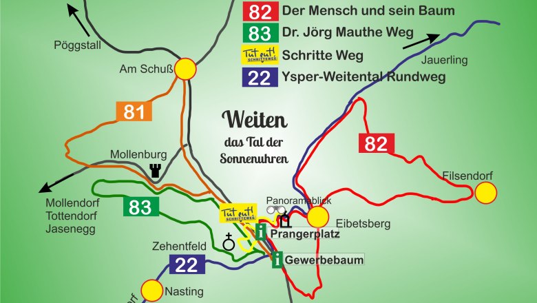 Wanderwege Weiten, © Franz Habegger Wanderwege Weiten, © Franz Habegger
