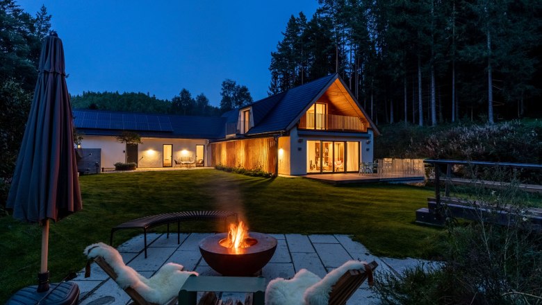 Waldrefugium Nachtaufnahme, © Waldrefugium, Fotostudio Huger Waldrefugium Nachtaufnahme, © Waldrefugium, Fotostudio Huger