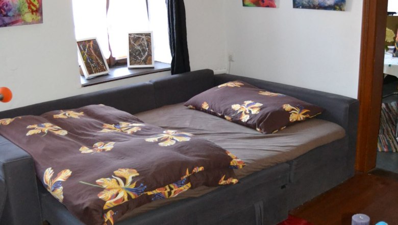 Schlafbereich im Wohnzimmer, © Seebacher Schlafbereich im Wohnzimmer, © Seebacher