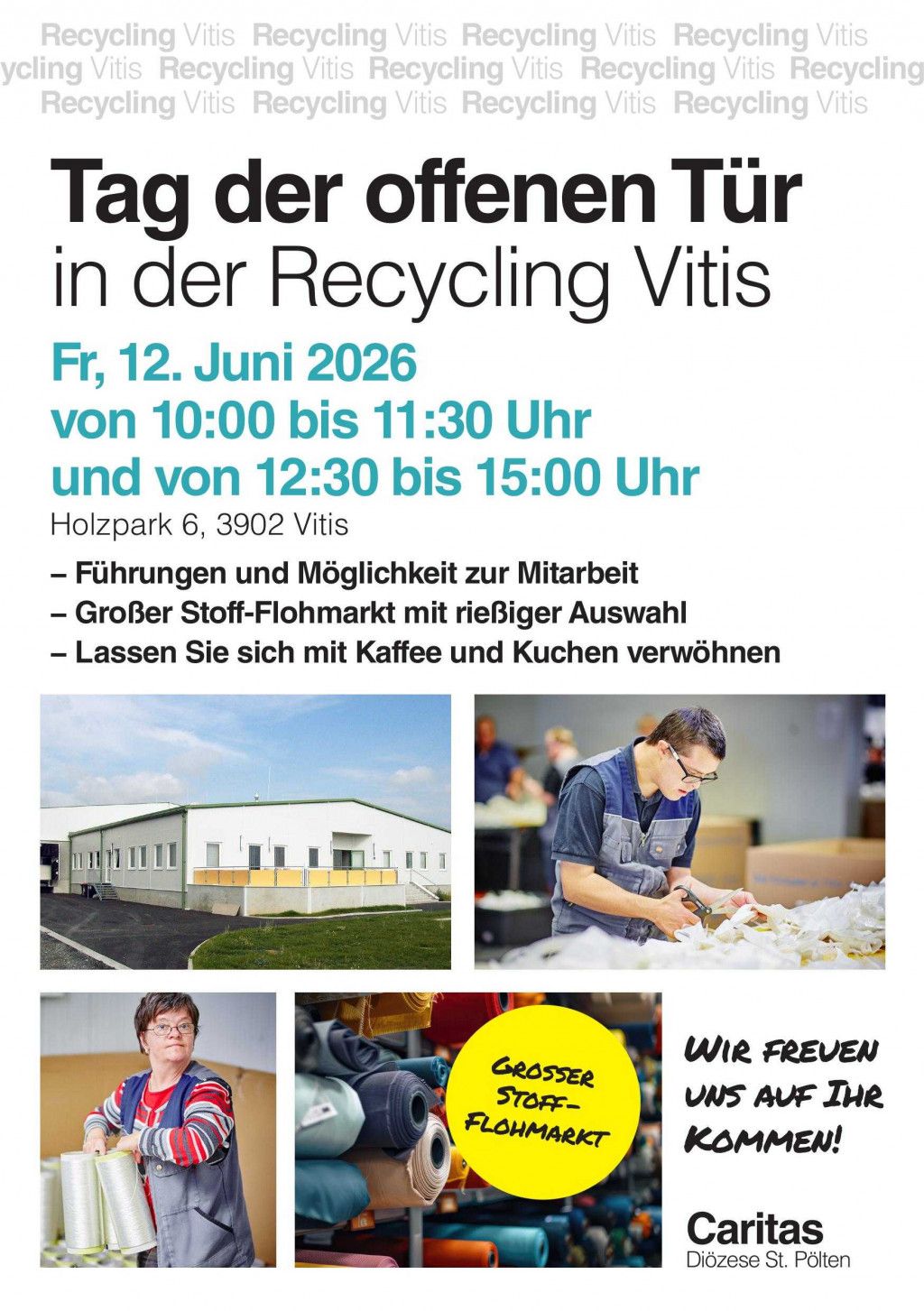 Tag der offenen Tür in der Caritas Recycling Vitis