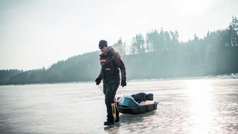 Eisfischen mit Bernhard Berger, © Niederösterreich Werbung, Daniel Gollner