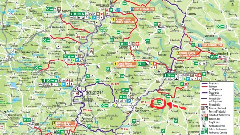 Map cycle route Thayarunde, © Andreas Dworan