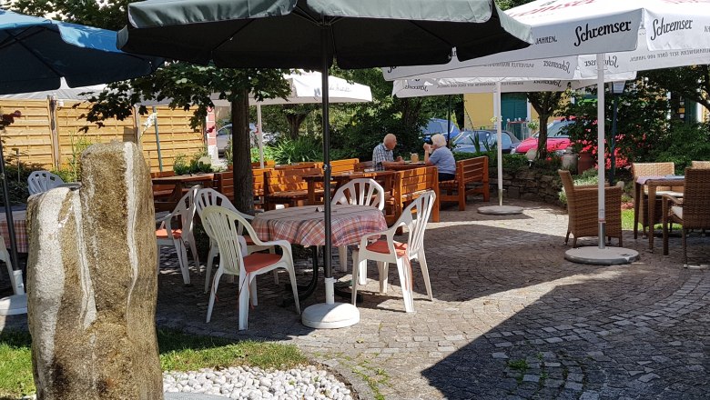 Gastgarten des Gasthofes, © Astrid Busch
