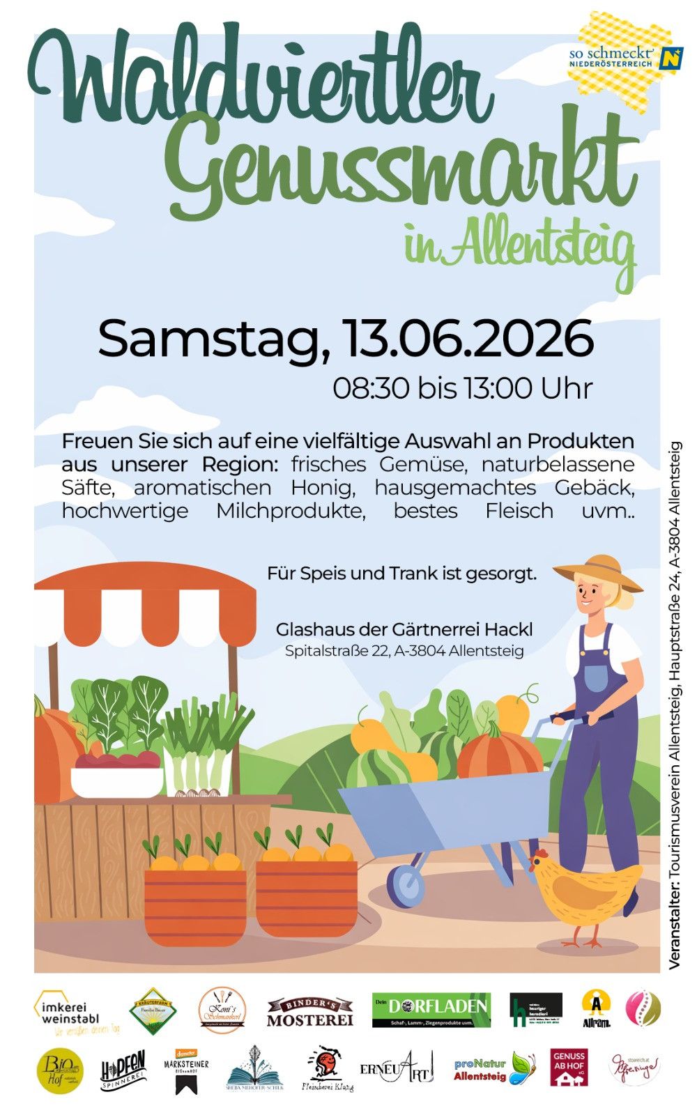 Flyer Waldviertler Genussmarkt in Allentsteig