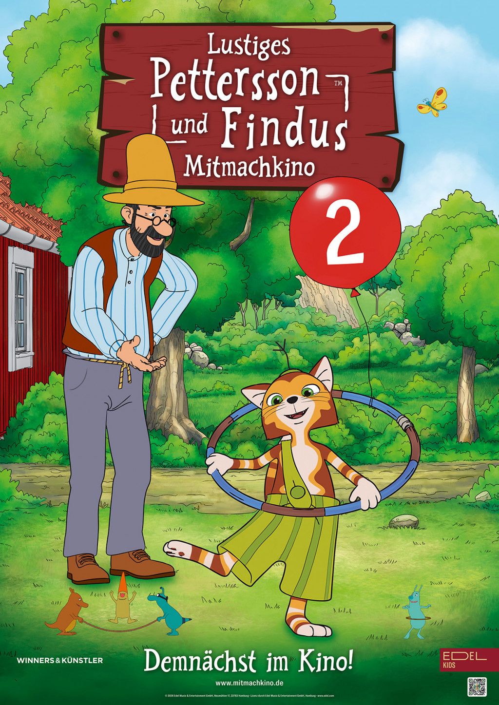 Sommerkino Familienfilm PETTERSSON UND FINDUS MITMACHKINO 2 – am Sa 25.7.2026 um 17 Uhr im Pfarrgart