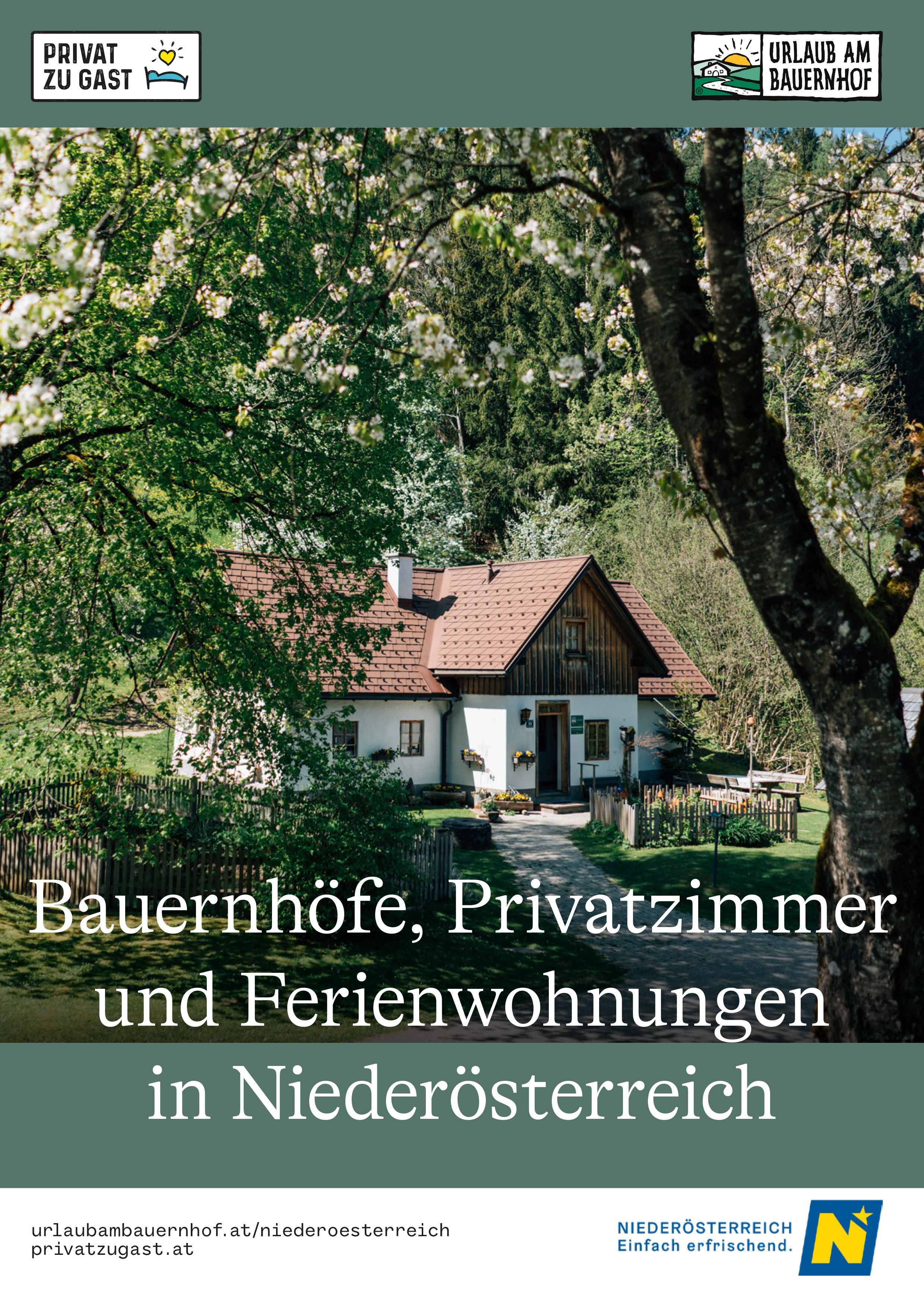 Cover Bauernhöfe, Privatzimmer und Ferienwohnungen in Niederösterreich