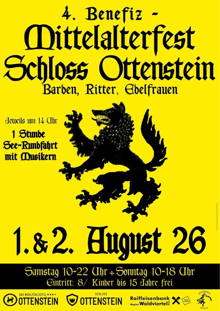 Flyer 4. Benefiz Mittelaterfest Schloss Ottenstein