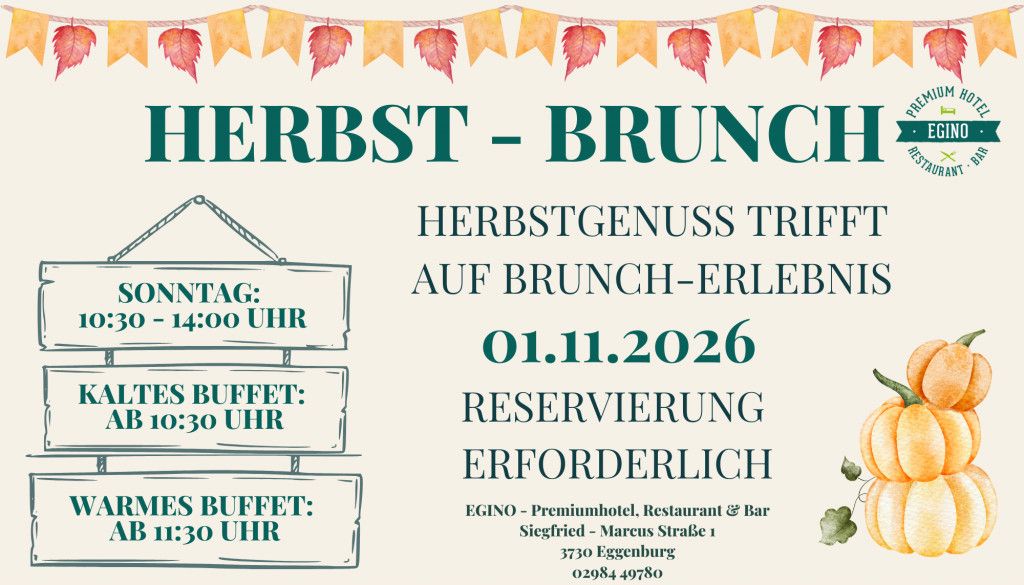 Herbstbrunch im Egino 01.11.2026 