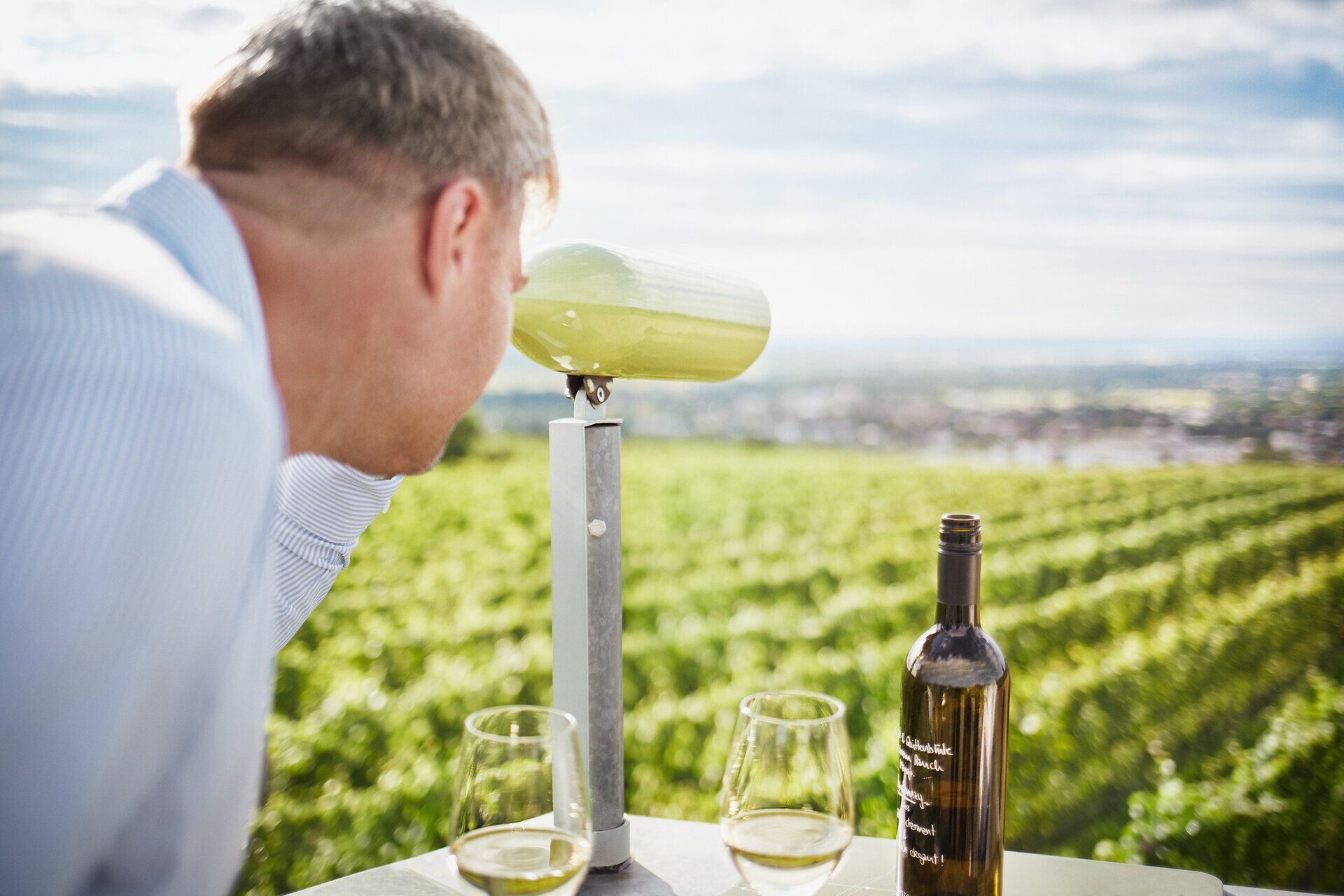 Inmitten der sanften Hügel des Kamptals entfaltet sich eine malerische Weinlandschaft, die zum Verweilen einlädt. Ein Glas erlesener Wein in der Hand, genießen Besucher die atemberaubende Aussicht auf die grünen Weinreben und die weite Landschaft. Hier wird der Sommer in seiner schönsten Form erlebbar.