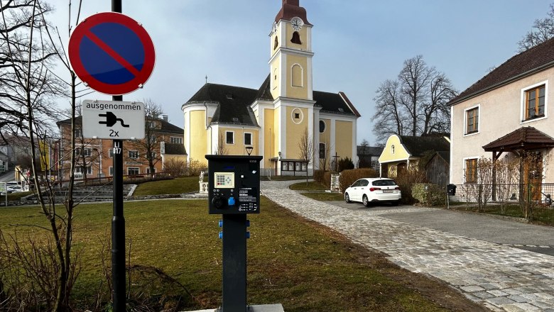 E-Tankstelle am Hauptplatz, © Gemeinde Lichtenau