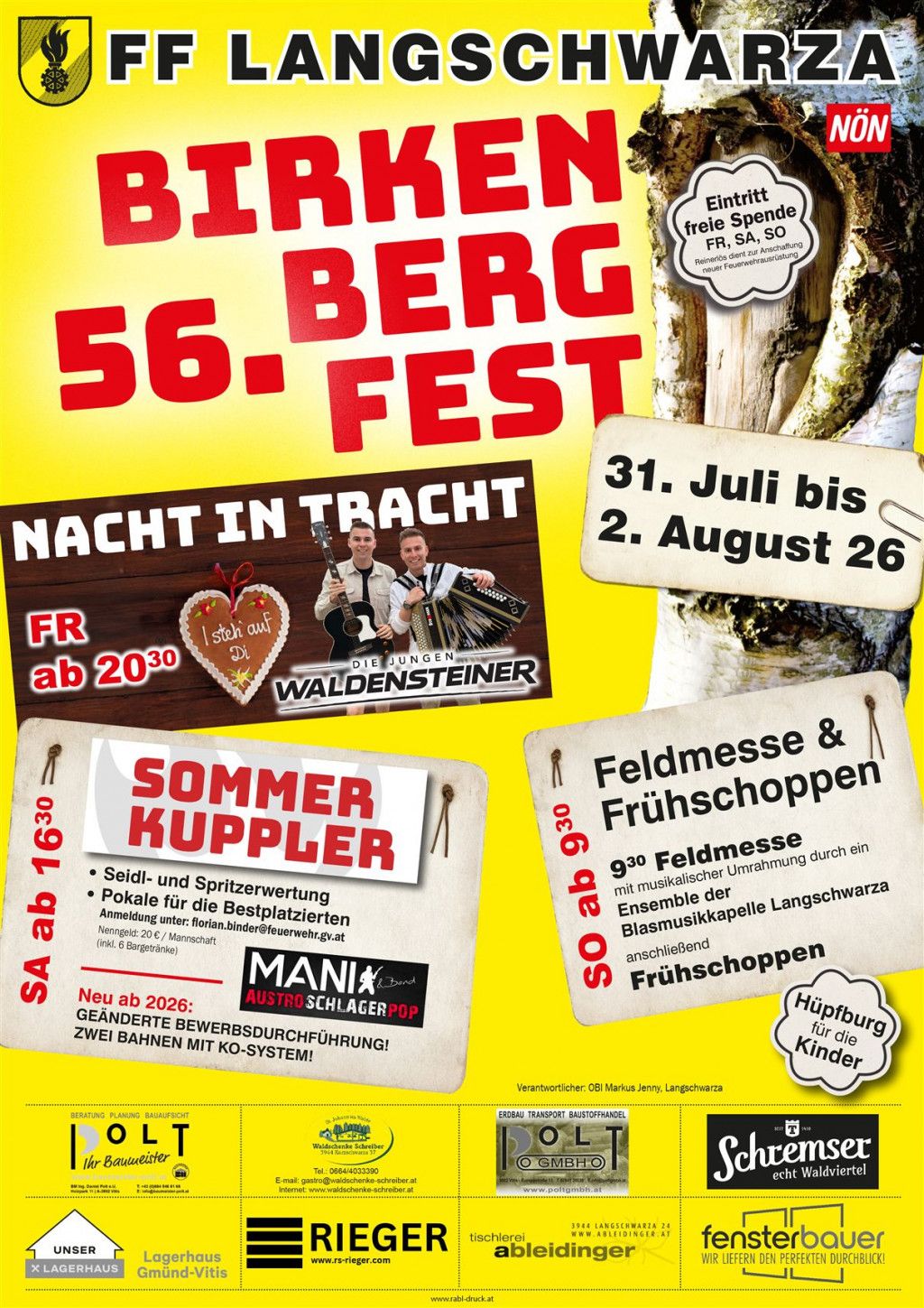 Einladung Birkenbergfest