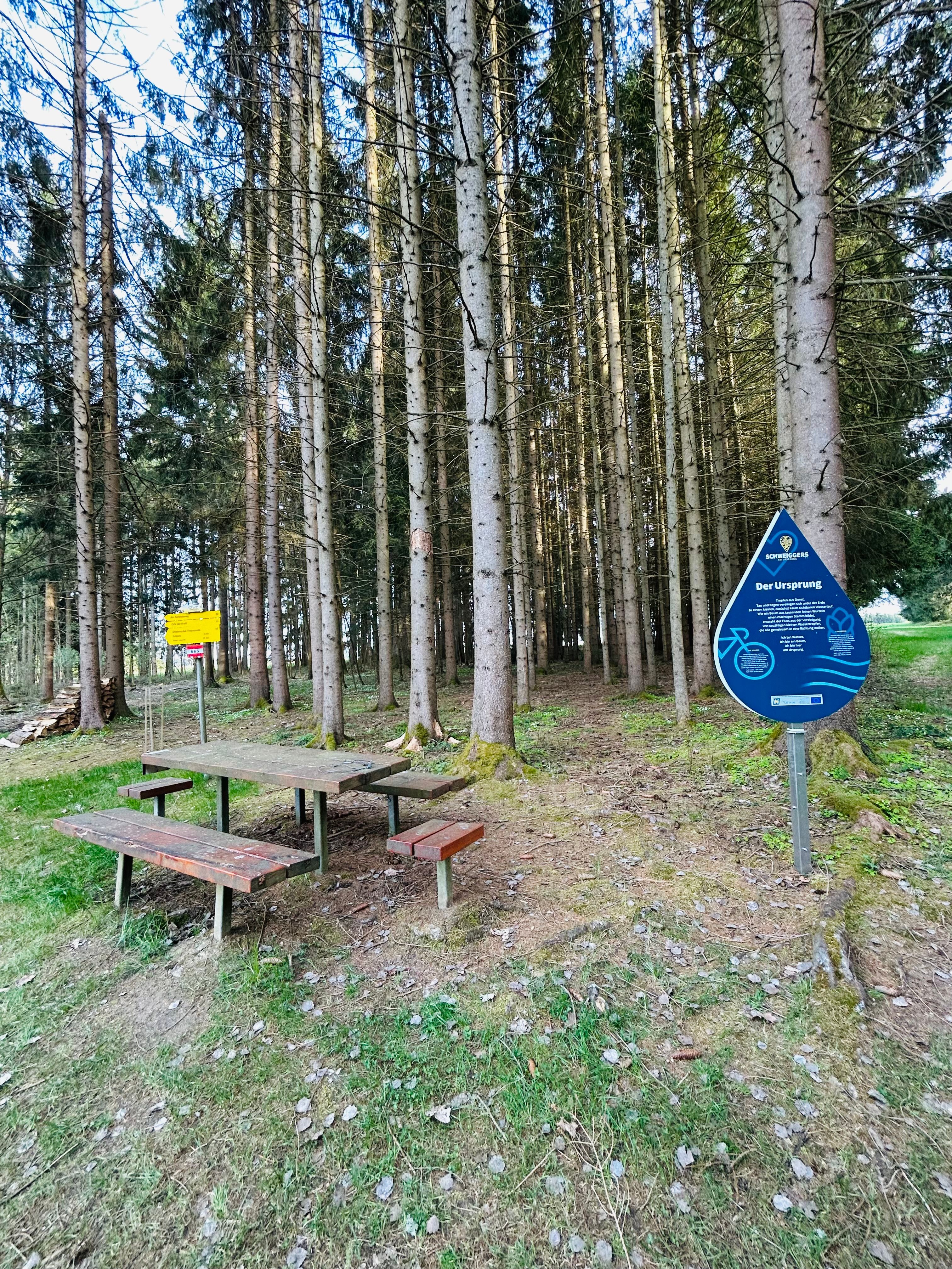 Sitzbank beim Thayaursprung Schweiggers