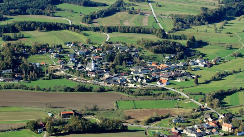 Luftaufnahme, © Gemeinde Unserfrau - Altweitra