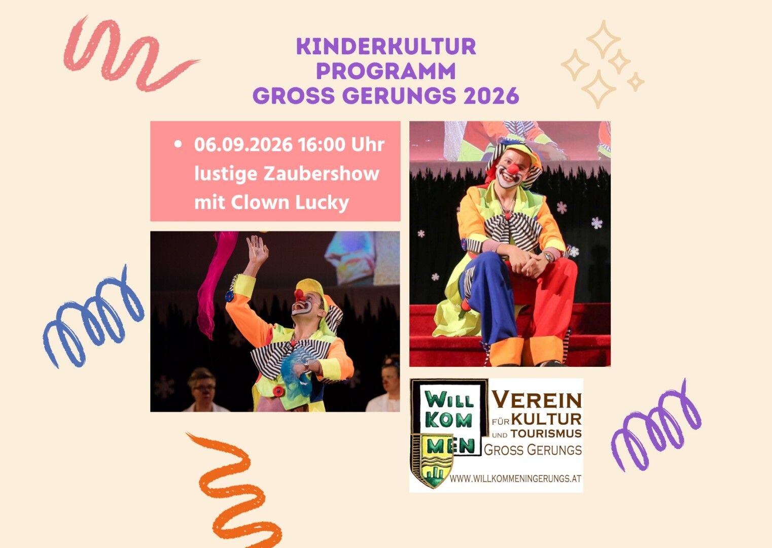 Lustige Zaubershow mit Clown Lucky