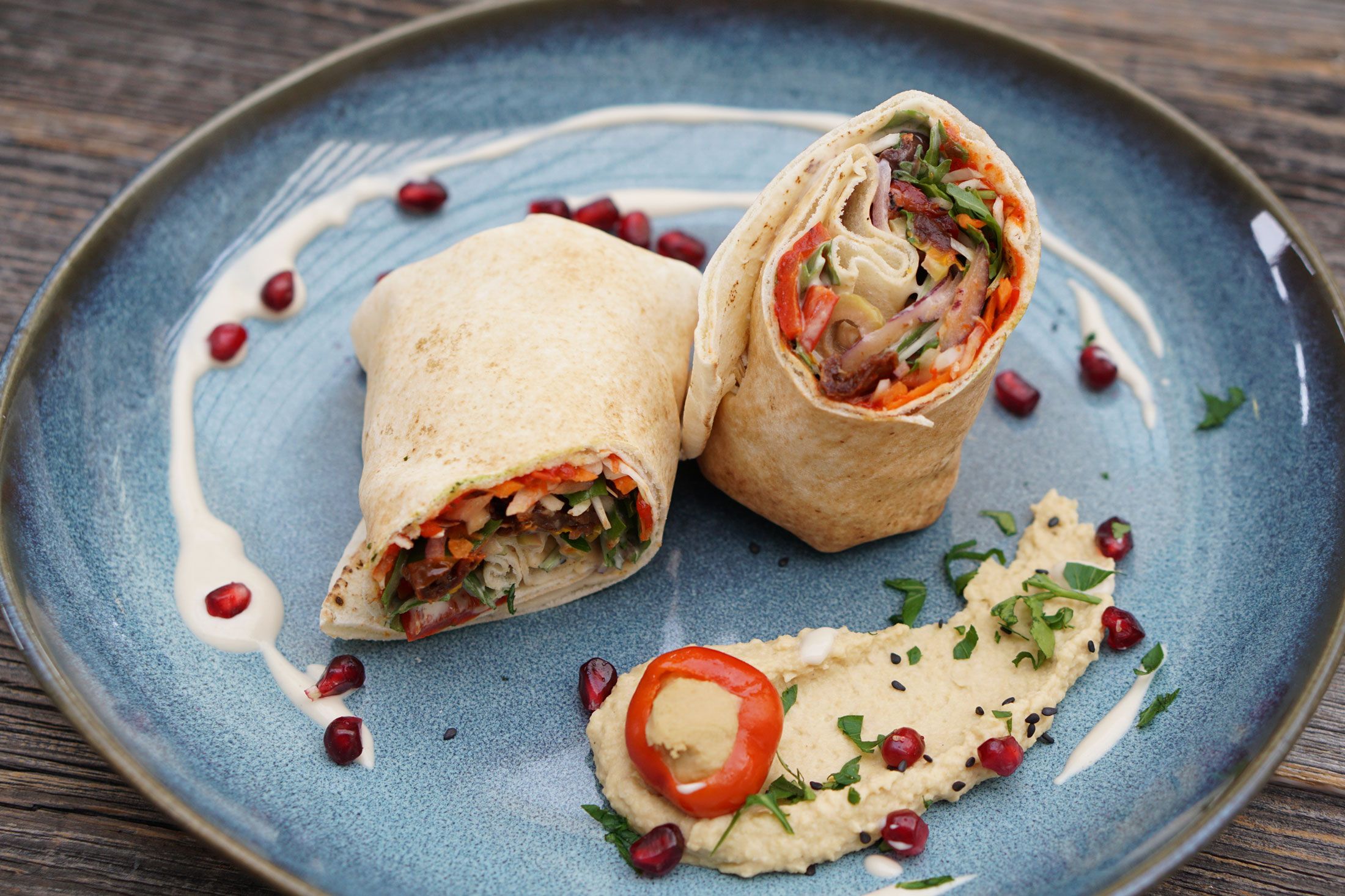 Veganer Wrap mit "Pepp"