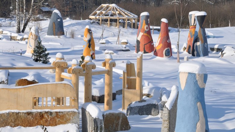 Sculpture park in winter, © kunstmuseum waldviertel