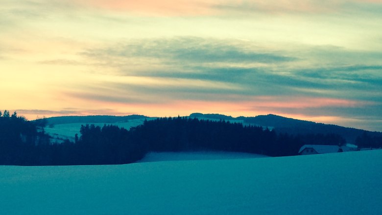 Winterlicher Sonnenuntergang, © 1000 Krauthof