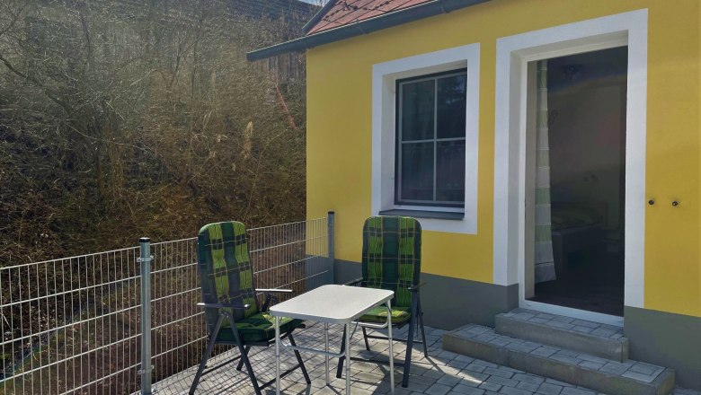 Terrasse beim Terrassenzimmer, &copy; Martina Rieder