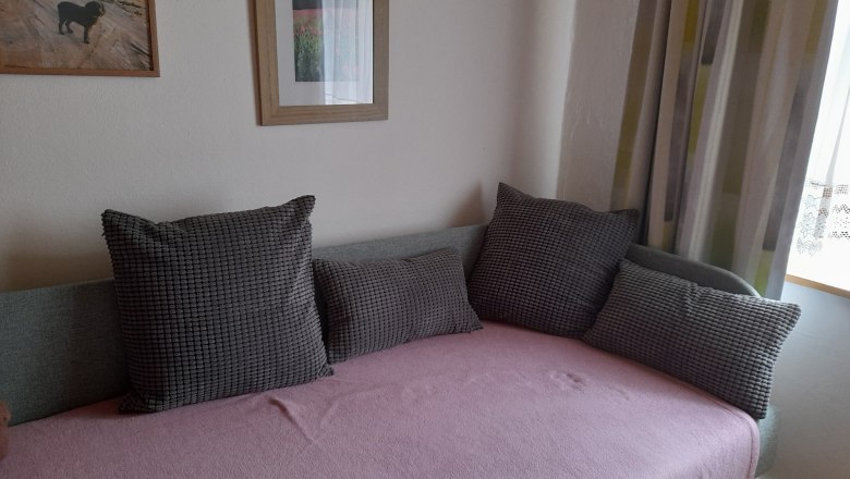 Wohnliege im Wohnzimmer, © Ferienhaus Leopold
