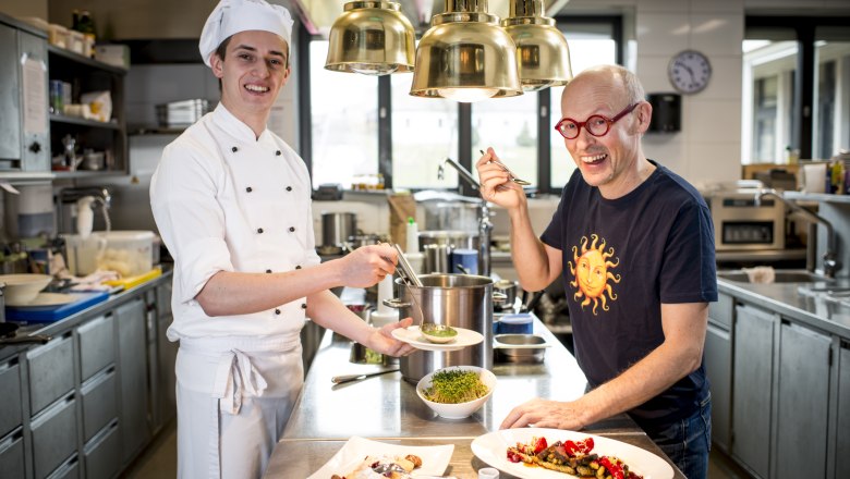 Leibspeis' Küchenchef René Roth &amp; SONNENTOR Gründer Johannes Gutmann, © Rene van Bakel