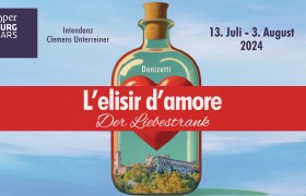 &quot;L'elisir d'amore - Der Liebestrank&quot; 2024, © Oper Burg Gars