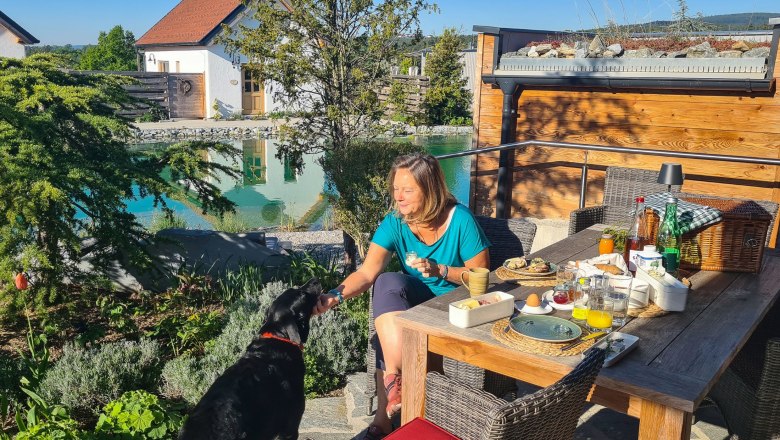 Frühstück auf eigener Terrasse , © wiederunterwegs