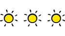 Sun rating system: 3 suns